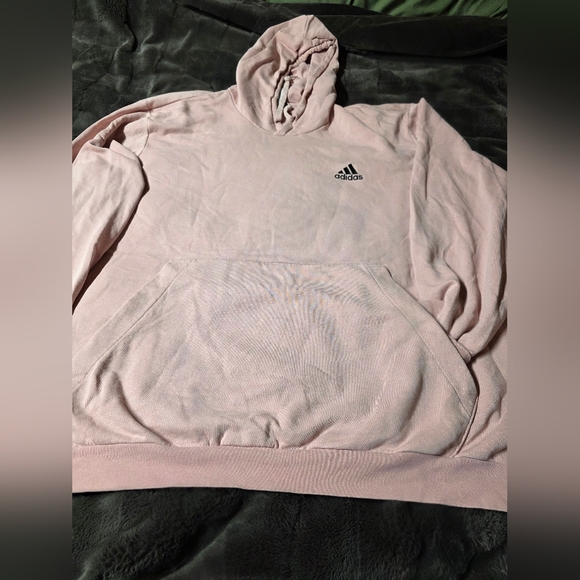 Adidas Men's Light Pink Hoodie - Picture 2 of 4